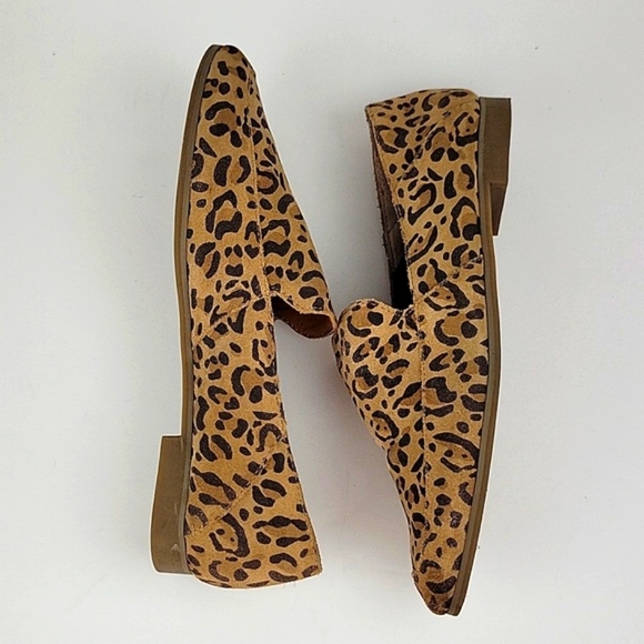 Lucky Brand Brogan 2 Leopard Print Leather Loafers Size 7.5 - Picture 7 of 14